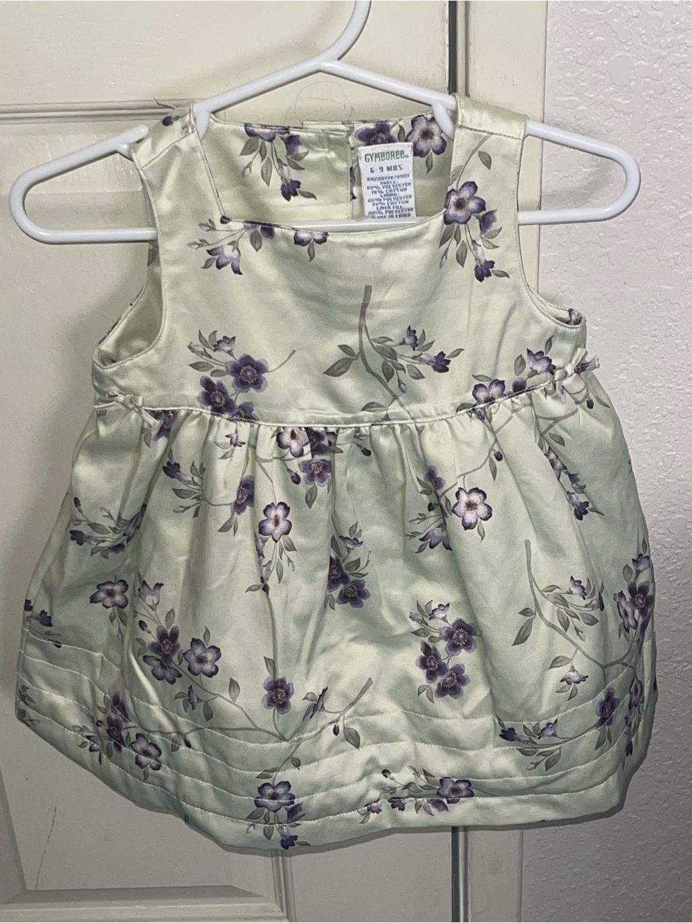Gymboree Mint and Purple Floral Baby Dress